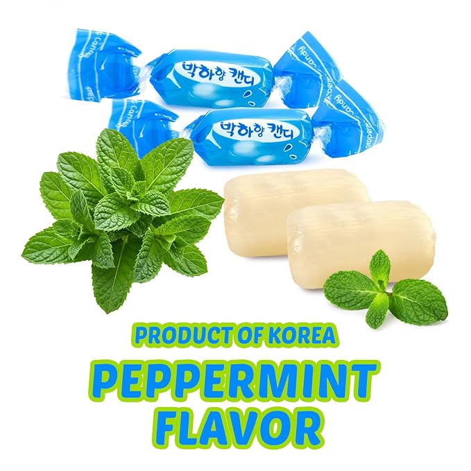 COELO Peppermint Candy 9.87oz (280g) | Korea Traditional Mint Flavor Hard Candy | After Meal Office Pantry Travel Camping Party | Sharable Size On-The-Go K-Food Individually Wrapped Korean Snack 박하사탕