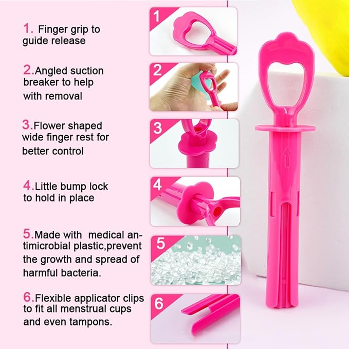 Menstrual Cup Insertion Aid - Insertion as Easy as a Tampon - Effortless for Every Woman - Ideal for Those with Long Nails - Compatible with Most Menstrual Cup Models