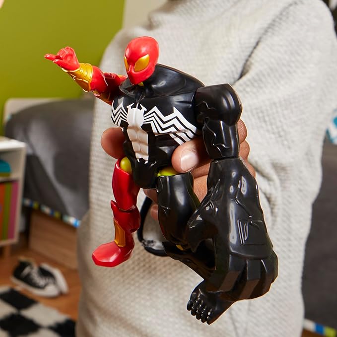 Spider-Man MixMashers Marvel Venom Custom Spider-Man Mix-and-Match Deluxe Action Figure & Accessories, 5-Inch-Scale (12 cm) Super Hero Toys for Kids Ages 4+