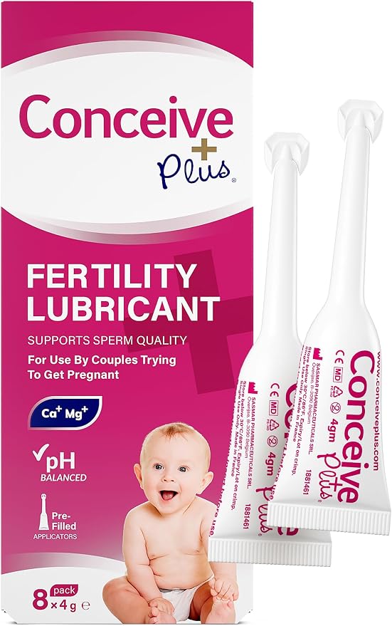 CONCEIVE PLUS Fertility Lubricant for Couples Trying to Conceive Naturally | Water-Based Lube and Lube Support for Intimacy | Water Based Lubrification for Women pH Balance | 8 Pre-Filled Applicators