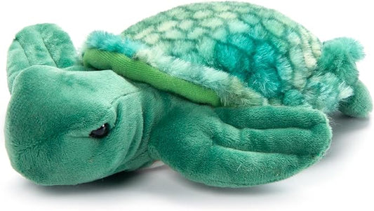 The Petting Zoo Sea Turtle Stuffed Animal Plushie, Gifts for Kids, Scoopz Sealife Animals, Green Tortoise Plush Toy 8 Inches