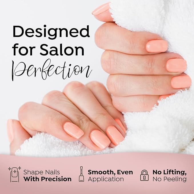 Tones Pro Acrylic Nail Powder, New Pink (Fresh Peach-Toned Pink), (8.5 Fl Oz) - Long-Lasting & Non-Yellowing Polymer for Salon Quality Nail Extensions & 3D Art