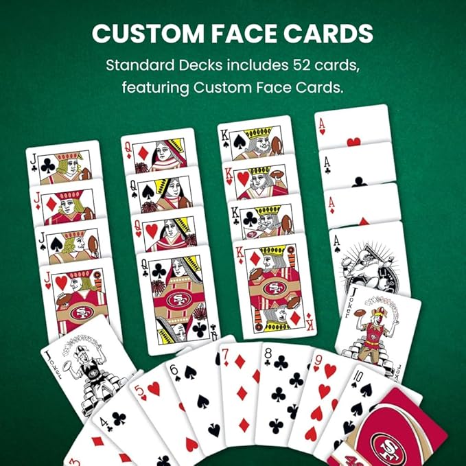 MasterPieces - NFL Playing Cards, Officially Licensed New York Giants Football Deck, Family Games for Adults and Kids, Standard Index