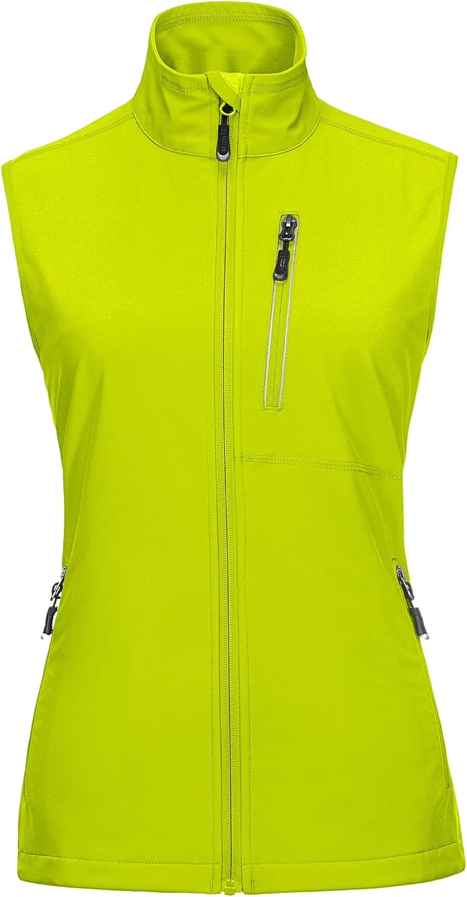 33,000ft Women's Lightweight Running Vest Outerwear with Pockets, Windproof Sleeveless Jacket for Golf Hiking Travel