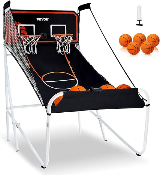 VEVOR Basketball Arcade Game Indoor, 2 Player Indoor Basketball Game, Home Dual Sport with 8 Game Modes, Electronic Scoreboard, and Inflation Pump,Adults