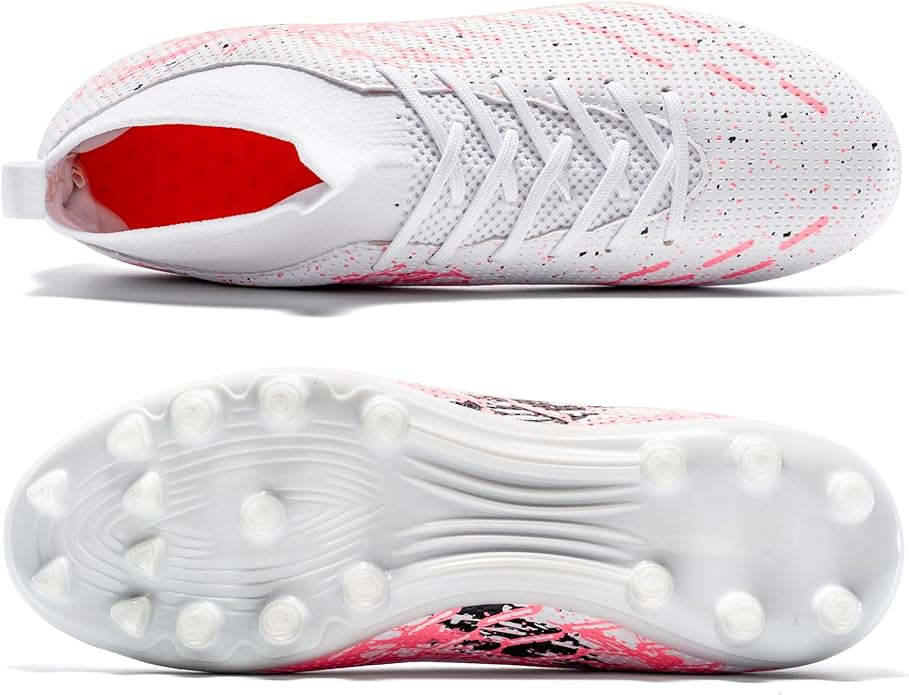 Kids Slip On Soccer Cleats for Boys Girls Youth Training Football Shoes