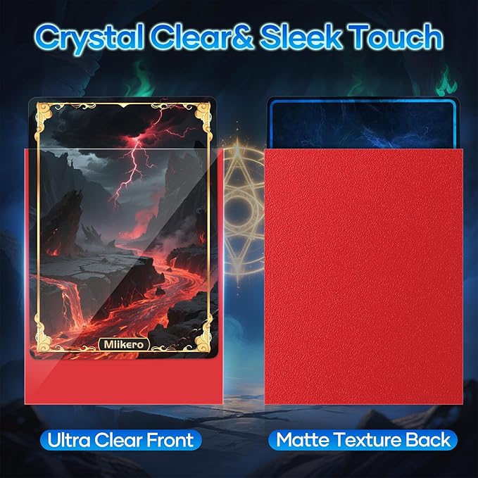 1000 Counts Red Card Sleeves, Matte Sleeve Deck Card Protectors, Trading Card Sleeves Fit for MTG, TCG and Sports Cards (Matte Red)