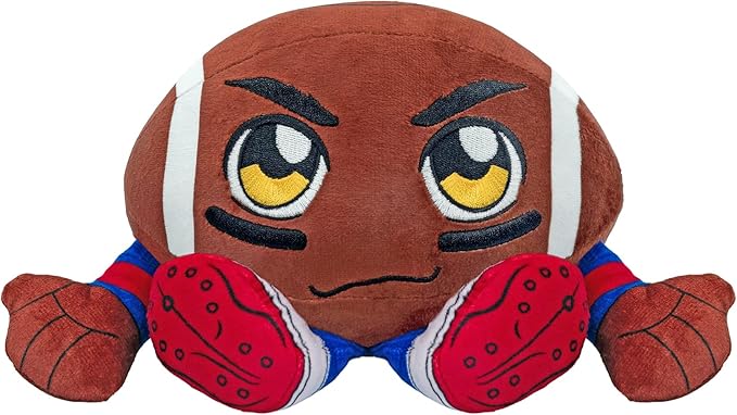 Bleacher Creatures Kansas Jayhawks 8" Kuricha Football Sitting Plush - Soft Chibi Inspired Plush