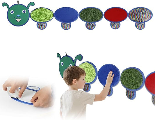 EKEEP Sequin Sensory Wall Panel for Toddlers and Children - Montessori Busy Board, Sensory Toys Pads for Kids with Autism, Autism Toys for Kids Aged 3-12 Sensory Room Must Haves - Caterpillar