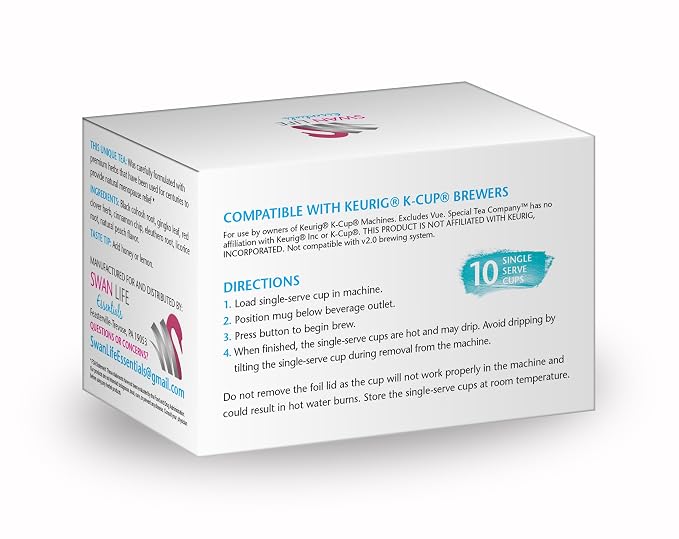 MENOPAUSE RELIEF - K-Cups Tea - black cohosh, red clover, night sweats relief, menopause tea for women, ginkgo biloba, hot flashes menopause tea, cinnamon chip 1Box
