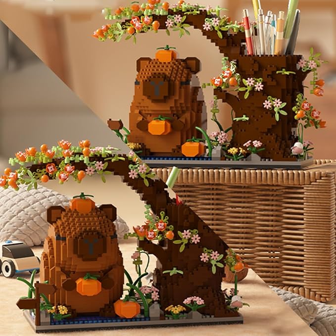 Animal Capybara Micro Building Blocks Set(1800PCS) Gifts Suitable for Adults