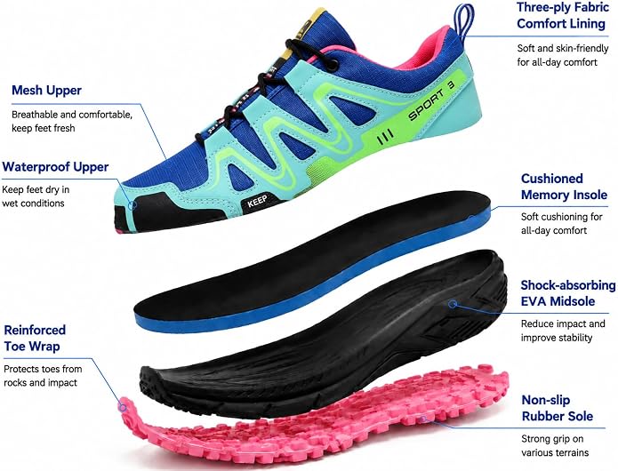 Women Hiking Shoes Casual Non-Slip Lightweight Comfortable Running Fashion Sneakers Walking Trekking Outdoor Shoes