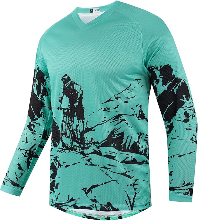 Youth Dirt Bike Jersey Kids Motocross Shirts for Boys Off Roading Long Sleeve Cycling Jerseys Childs Mountain Bicycle Shirt