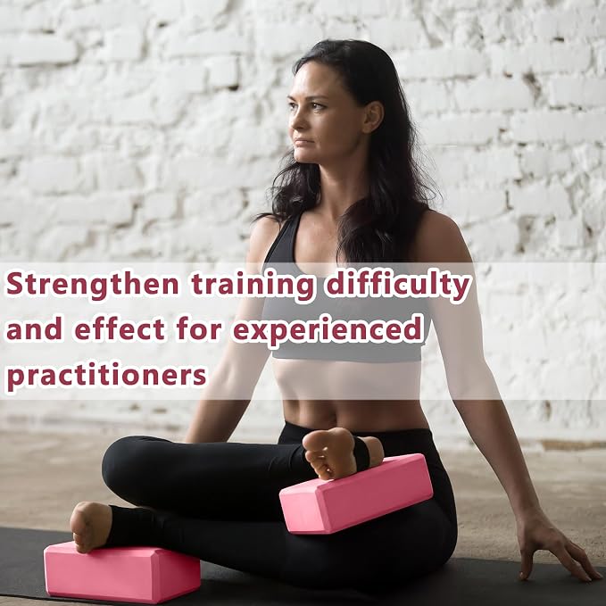 Honoson 20 Pcs Yoga Blocks Bulk 9''x6''x3'' High Density EVA Foam Blocks for Exercise Pilates Meditation, Lightweight Non-slip Surface, Improve Strength Balance Flexibility