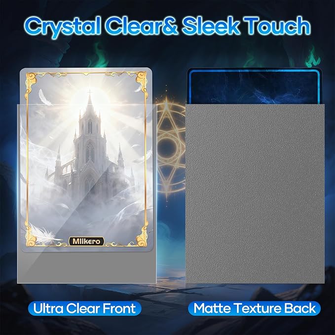 500 Count Card Sleeves, Matte Magic Card Sleeves, Smooth Shuffle & Tear Resistant, Fit for MTG, TCG, CCG (Silver)