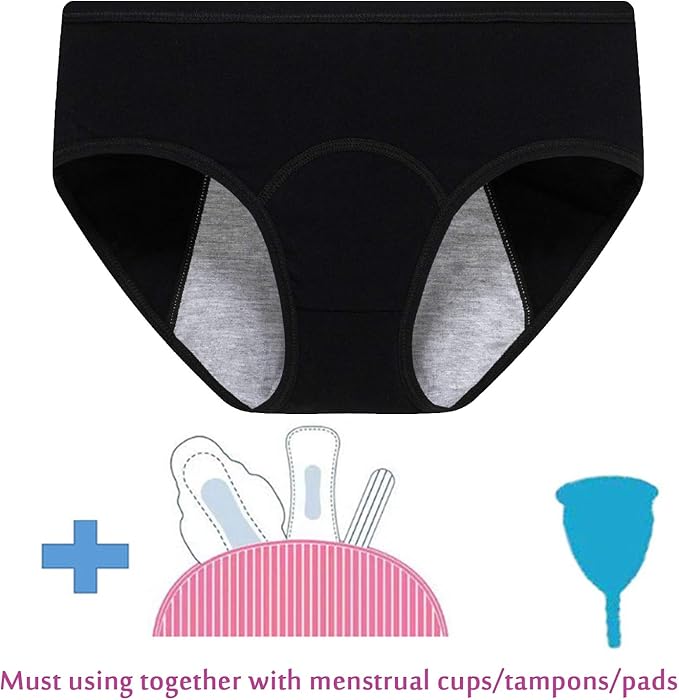 Demifill Teen Girls Period Underwear Cotton Soft Women Panties For Teens Briefs