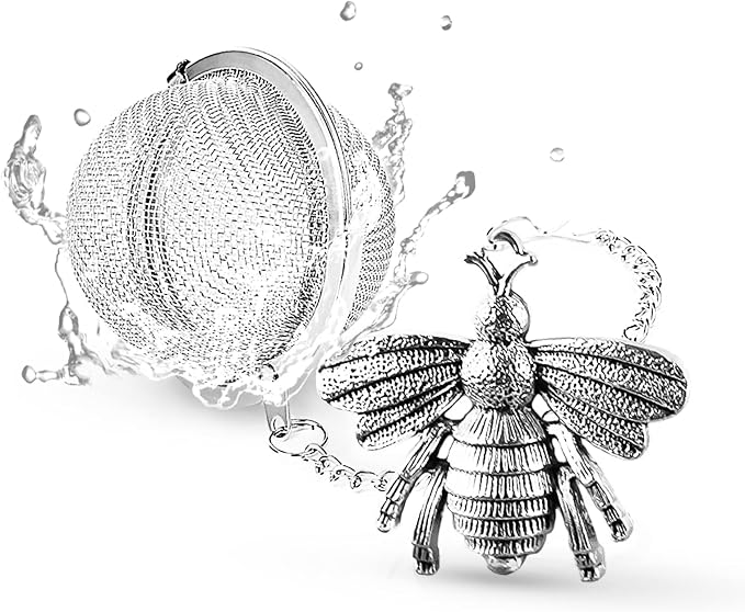 TeaSanavie Handmade Honey Bee Tea Infuser - Strainer for Loose Leaf Tea & Spices