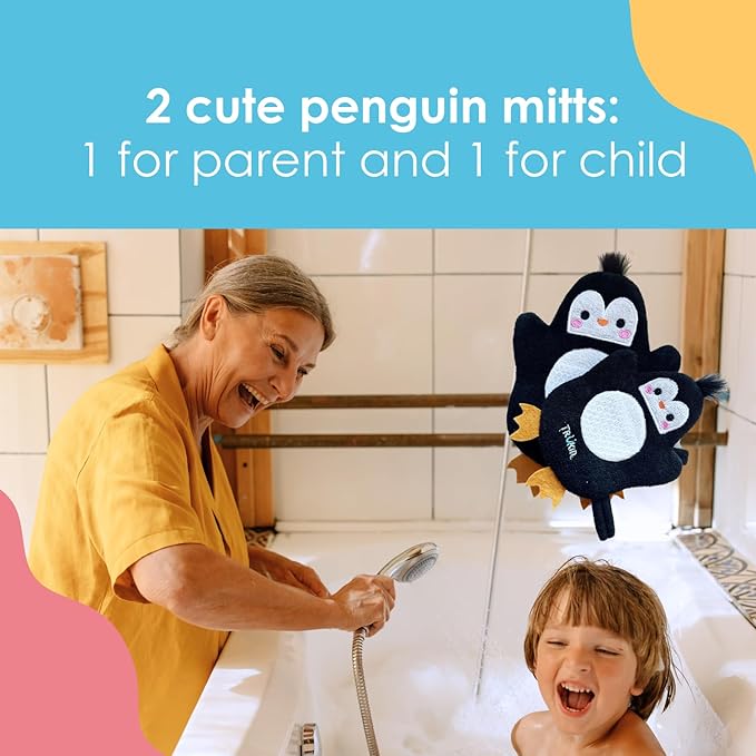 TruKid Bubble Gum Bubble Podz & BubbleGlove Set – Bubble Bath Pods and 2 Wash Gloves for Parent and Child