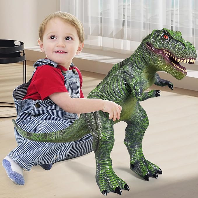 Large Dinosaur Toys- 28" Tyrannosaurus Rex Soft Dinosaur Toys for Kids 3-5, Big Inflatable Dinosaur for Boys Girls, Toddler Dinosaur Party Favors (Tyrannosaurus Rex)
