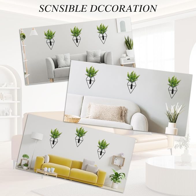 3 Pcs Wall Plants Artificial Decor,Boho Wall Decor,Home Office Living Room Wall Decor(Eucalyptus)