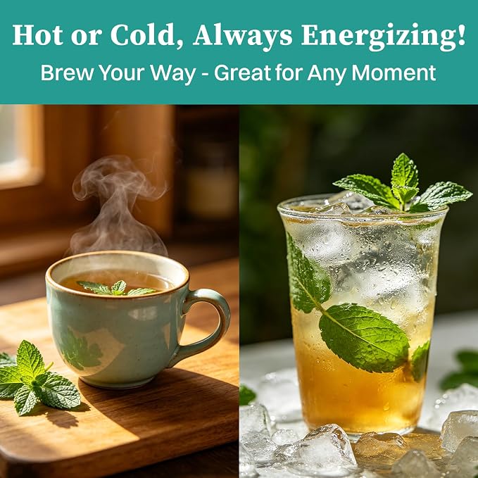 Spearmint Tea (60 Herbal Tea Bags) | Healthy & Refreshing Mint Tea | Supports Digestion & Wellness, Caffeine - Free, Non-GMO