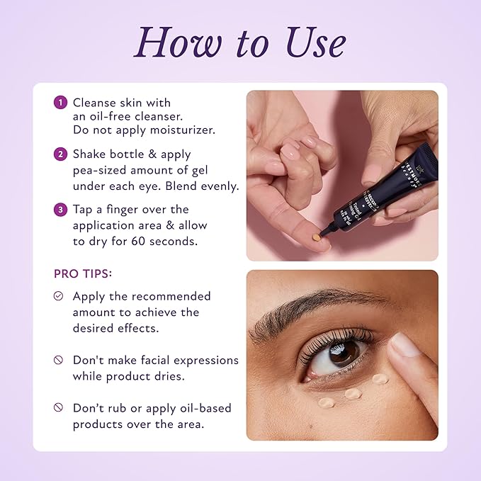 Westmore Beauty 60 Second Effects Tinted Firming Gel - Under Eye Cream For Puffiness And Bags Under Eyes - 10 mL Light to Medium - 0.33 Fl Oz