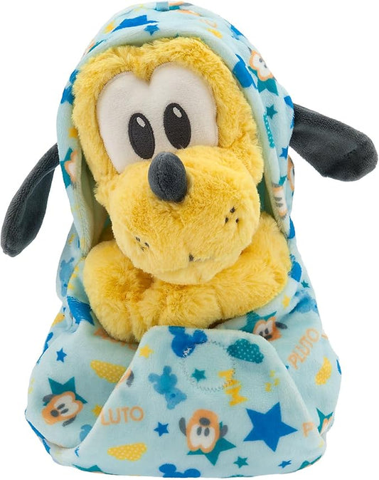 DISNEY STORE Official Babies Collection: Pluto Plush in Swaddle with Detailed Plush Features - Official Soft Toy - Stuffed Animals for Babies - Perfect for Fans & Kids