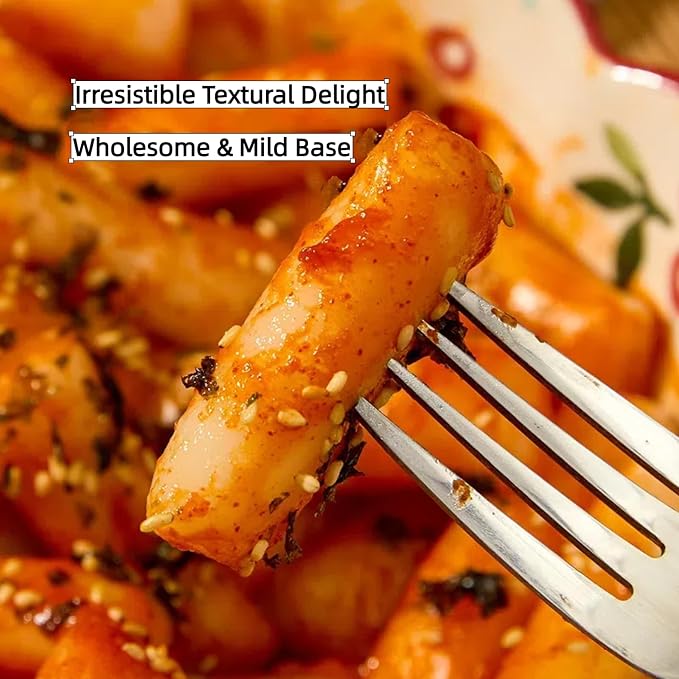 Korean Rice Cakes Tteokbokki Stick Gluten Free Tteok Pasta Asian Snacks & Food, Gluten Free（400g, 14.1oz)