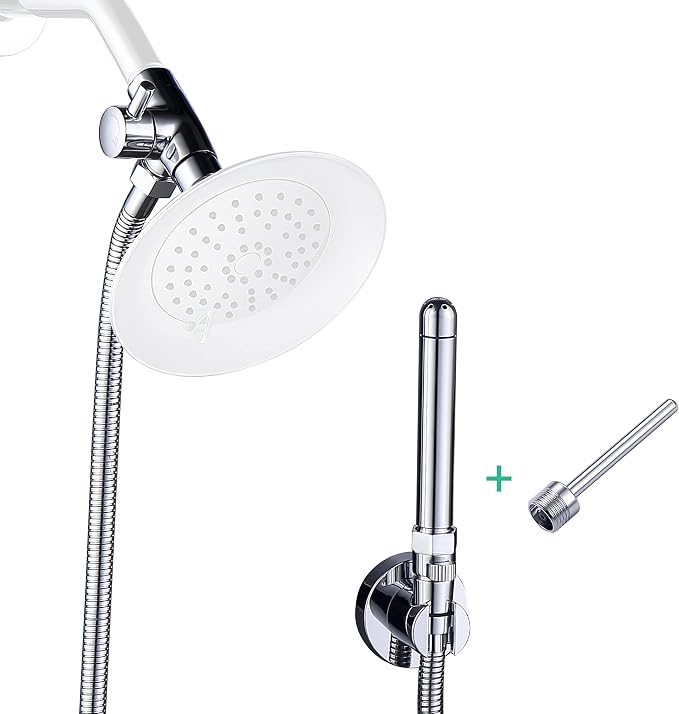 Shower Enema System with 78 Inches Hose, Diverter, Water Control Valve for Men and Women Portable Cleaning, Enema Nozzle Kit Cleaner Attachment (Polished Chrome)