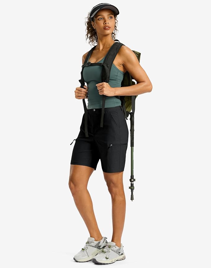 G Gradual Women's 7"/9" Hiking Cargo Shorts Quick Dry Lightweight Golf Outdoor Work Summer Travel Shorts with Pockets