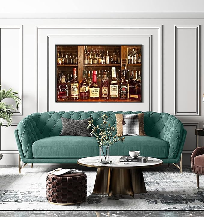 Jigsaw Puzzles for Adults 1000 Piece High Challenging DIY Large Puzzle Educational Toy Funny Family Games Unique Home Decor (Whisky)