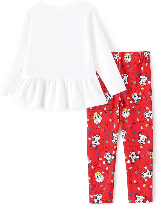 Disney Minnie Mouse Frozen Princess Marvel Toddler Girls Clothes Long Sleeve Sweatshirt + Leggings 2pcs Outfits Set 2-6Y