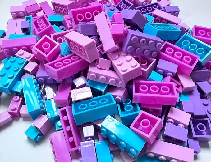 100 Pieces Building Bricks, Bulk Small Bricks for Building, Compatible with Lego Parts and Pieces, Creative Building Block Friends Toys for Girls Ages 6 7 8 9 10 Year Old