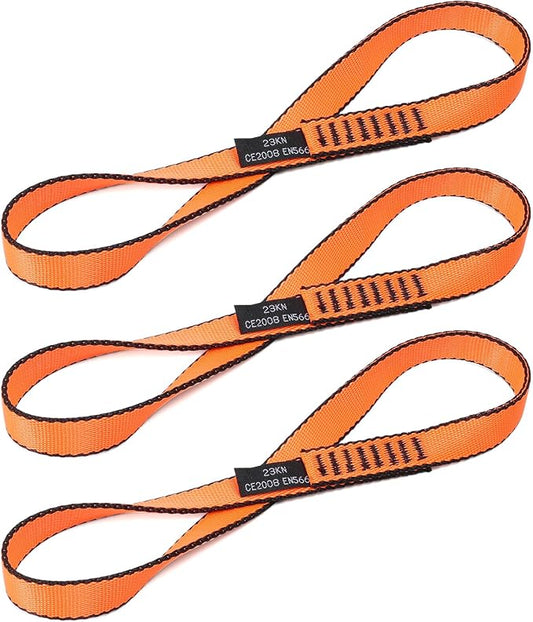 18MM Nylon Climbing Sling Runner 23KN CE2008/EN566 Strong Webbing Straps for Rock Climbing,Mountaineering, Rappelling, Swing, Yoga Hammock etc