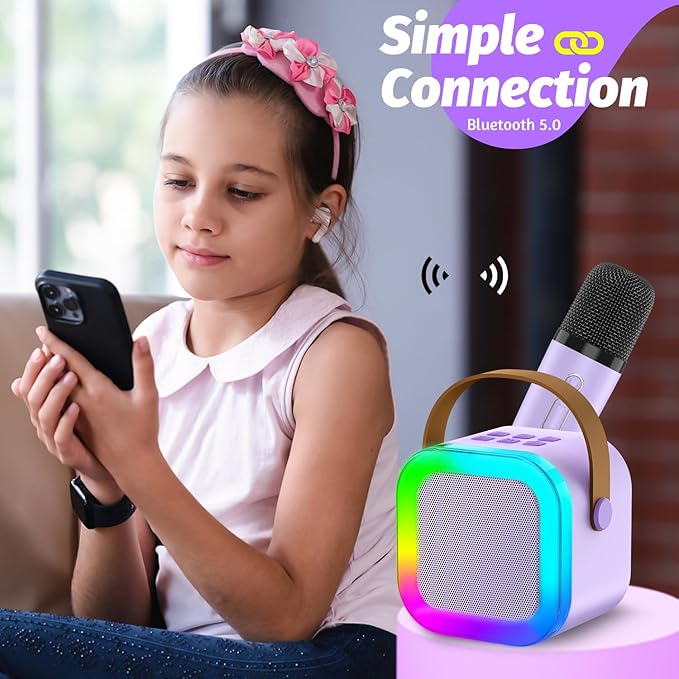 Kids Karaoke Machine Toy, Ages 4-12, Christmas & Birthday Gift, Karaoke Toys for Boys & Girls