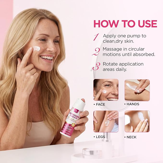 Bealions Estrogen Cream For Women Menopause Relief: Natural Phyto-estrogens Cream for Mature Skin - Hormone Balance & Skin Firmness - Gifts for Wife Mom Grandma