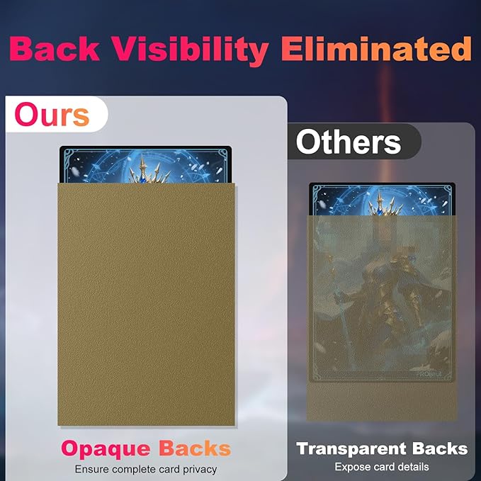 200 Pack Card Sleeves, Matte Dual Trading Card Sleeves with Opaque Back & Smooth Shuffle, Tear Resistant Card Protectors for MTG, TCG and Game Cards (Truth Brown)