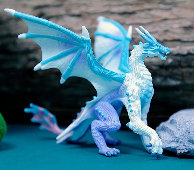 RECUR Wind Dragon Action Figurine, 7.5 Inch Statue Toys for Boys Girls Kids, RPG Figures Miniatures for Display & Roleplaying, Collectors Toy Age 3 +