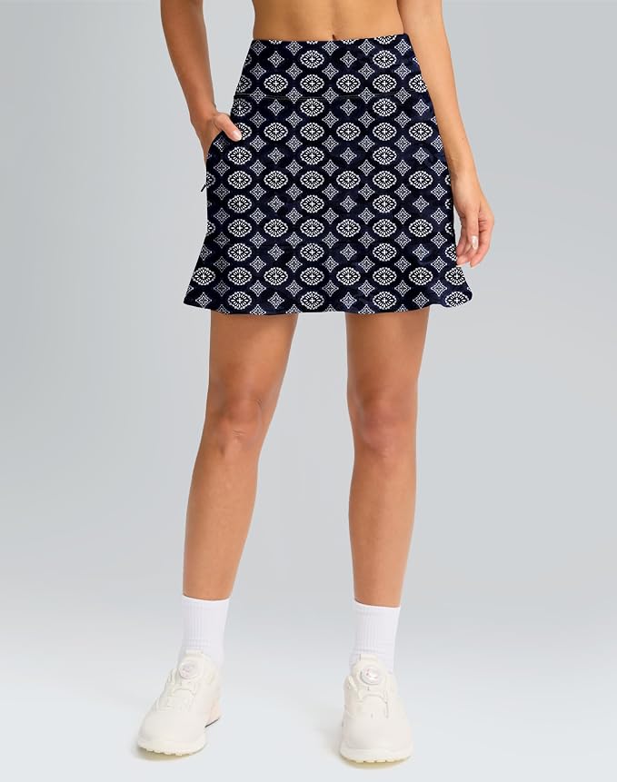 16" Golf Skorts for Women with 5 Pockets | Athletic, Tennis Skirt, High Waisted, Pickleball, Travel, Casual, Lightweight, Ruffle Summer Skirt, with Shorts