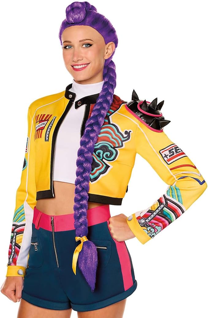 Spirit Halloween Kpop Demon Hunters Rumi Wig, Officially Licensed, Kpop Demon Hunters Accessory, Long Purple Braid Wig, Unisex Adult, ONE Size FITS Most Standard, Multicolor