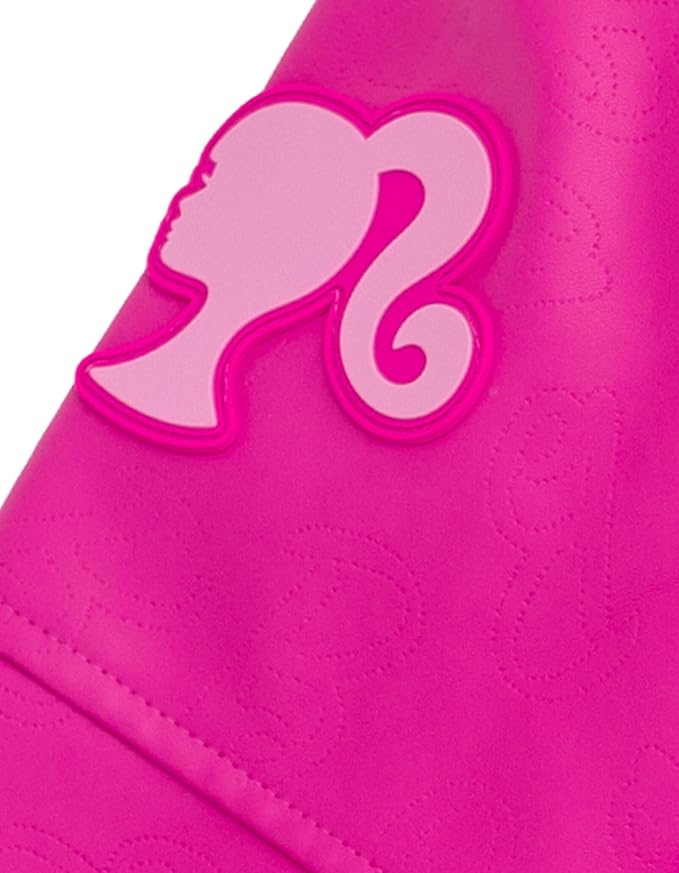 Barbie Girls Pink Faux Leather Jacket Little Kid to Big Kid Sizes (4-14-16)