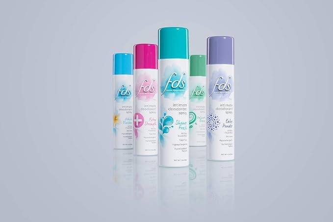 FDS Intimate Deodorant Spray All Day Freshness Variety Pack, Shower Fresh and Delicate Breeze, 2 Ounce Bottles, 3 Count
