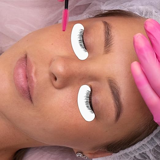 Eye Pads Lash Extensions, 100 Pieces Under Eye Pads for Lash Extensions Sticky Lash Lift Pads Eyelash Perm Pads Non-Lint Foam Eye Pads for Eyelash Extensions Perming Tinting Lifting