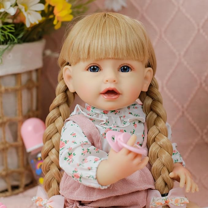 Reborn Baby Dolls - Realistic Newborn Baby Doll That Look Real Full Silicone Baby Dolls Girl with Doll Clothes & AccessoriesToy Gift Set for Kids Age 3+