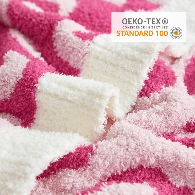 Snuggle Sac Ultra Soft Pink Leopard Blanket Twin Size - Oversized Reversible Cheetah Bedding Blanket, Leopard Pattern Throw for Bed, Sofa, Couch, 60x80 inches