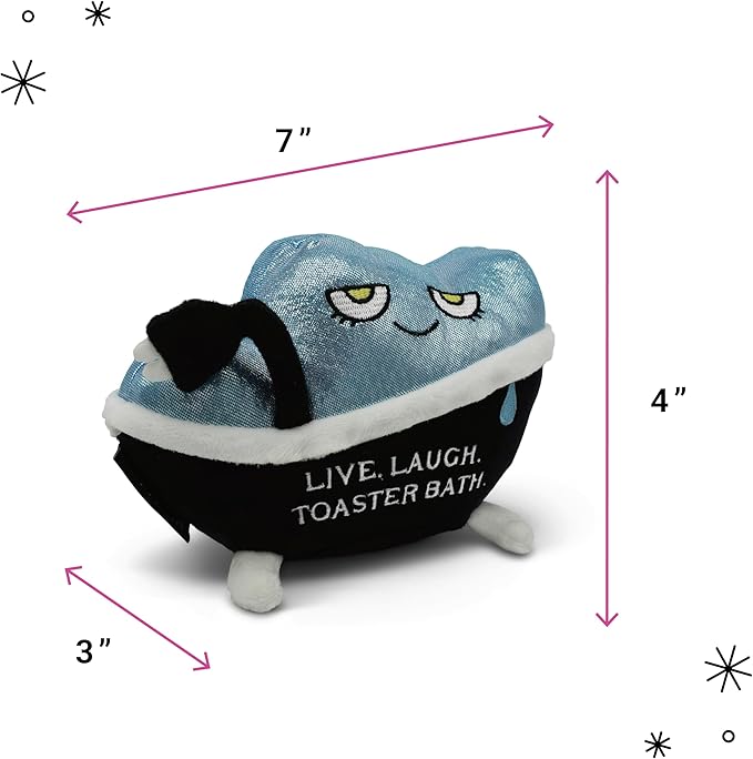 Rest in Plush Collectible – Spooky Cute Stuffed Toy, Soft Halloween Plushie for Collectors, Trick or Treat Gift, Fall Holiday Decoration - Live, Laugh, Toaster Bath