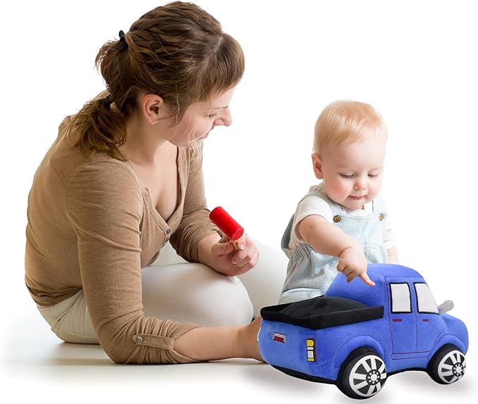 Soft Little Blue Truck Stuffed Pickup Toy Super Cute Plush Car Excellent Gifts for Kids or Birthday Party 12 Inches