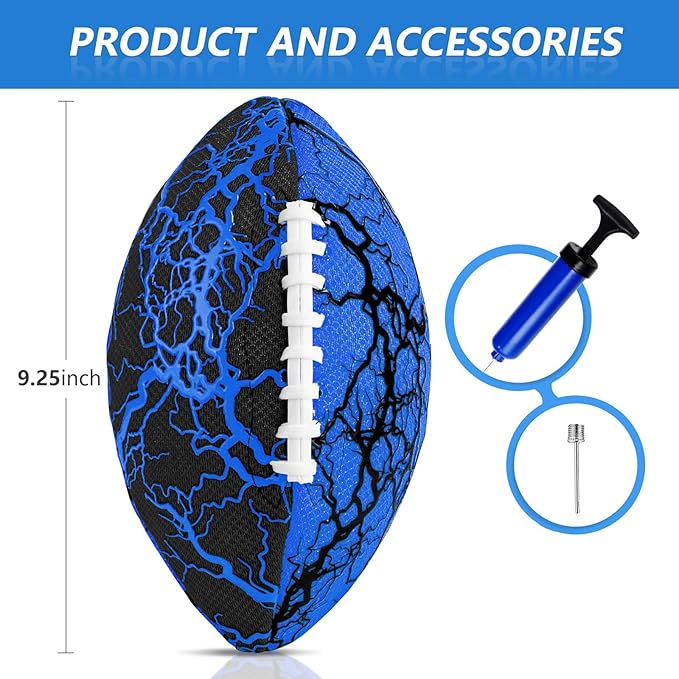 Jasonwell Pool Beach Water Football - Strong Grip Waterproof Soft Football for All-Weather Play Pool Toys Beach Games Backyard Outdoor Sports Toy Christmas Birthday Gifts for Kids Boys Teens Adults