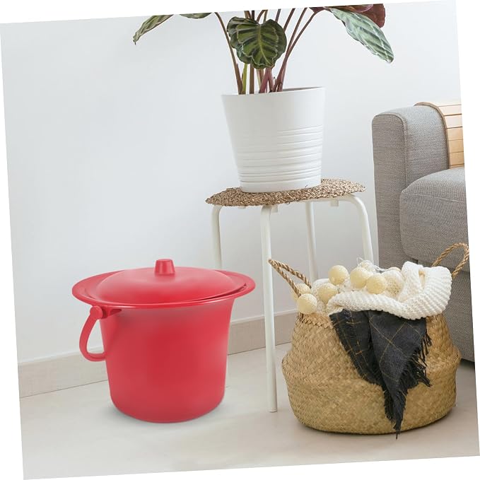 Cabilock Riser Spittoon Bucket Buckets with Lids Portable Toilet Travel Pee Bottle Potty Urinal Pot Chinese Chamber Pot Spittoon Bedroom Urinal Toilet Basin Enamel Bucket Pp Travel Potty