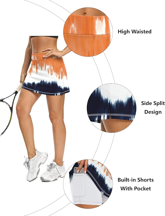 LouKeith Tennis Skirts for Women Golf Athletic Activewear Skorts Mini Summer Workout Running Shorts with Pockets